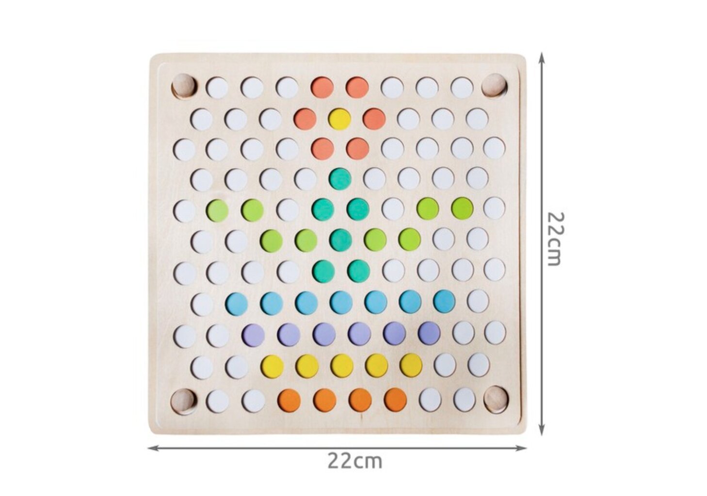 Koka mozaīkas puzle ar krāsainām pērlītēm Kruzzel цена и информация | Attīstošās rotaļlietas | 220.lv