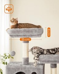 Когтеточка для кошек PCT190W01, 206 см, серый цвет цена и информация | Nav norādīts Товары для животных | 220.lv