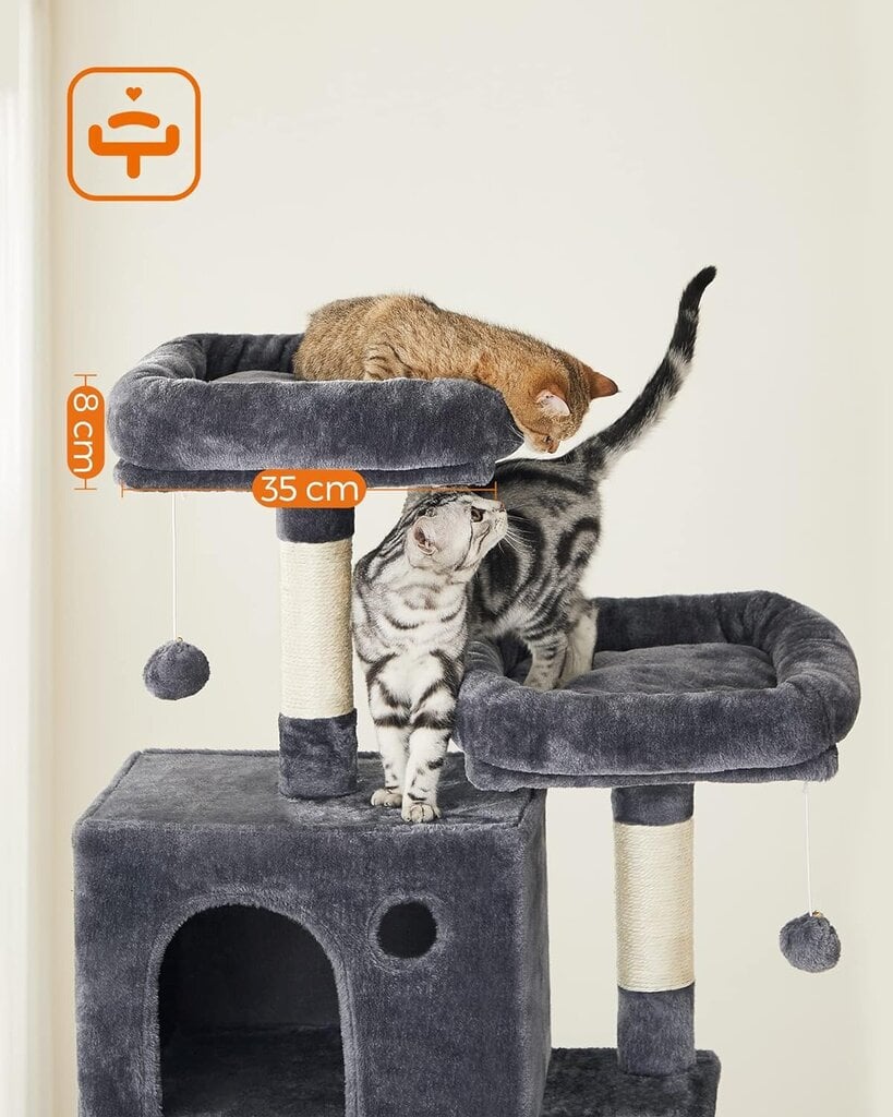 Kaķu nagu asināmais PCT190G01, 206 cm, pelēks cena un informācija | Kaķu mājas, nagu asināmie | 220.lv