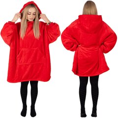 Одеяло с капюшоном большого размера hoodie blanket Springos HA7321, красное цена и информация | Одеяла | 220.lv