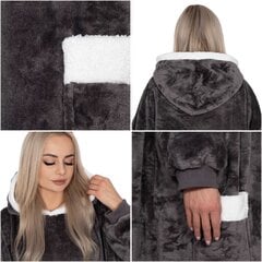 Одеяло с капюшоном большого размера hoodie blanket Springos HA7330, серое цена и информация | Одеяла | 220.lv