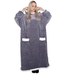 Одеяло с капюшоном большого размера hoodie blanket Springos HA7328v, серое цена и информация | Одеяла | 220.lv