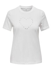 Only sieviešu T-krekls 15321517*02, balts 5715510983570 cena un informācija | T-krekli sievietēm | 220.lv