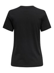 Only женская футболка 15317991*02, черный 5715511837513 цена и информация | Женские футболки | 220.lv