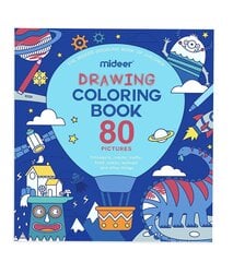 Mideer drawing coloring book 80 pictures цена и информация | Книжки - раскраски | 220.lv