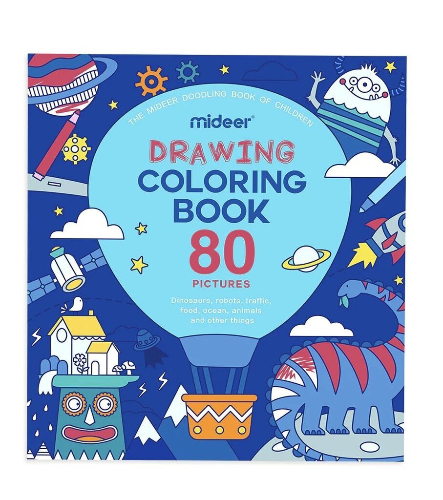 Mideer drawing coloring book 80 pictures цена и информация | Krāsojamās grāmatas | 220.lv