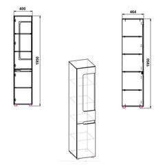 Шкаф Стиль Мс Шафа - 24L, коричневый цена и информация | Шкафы | 220.lv