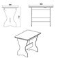 Virtuves galds KS-3, brūns cena un informācija | Virtuves galdi, ēdamgaldi | 220.lv