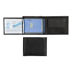 Кожаный кошелек для мужчин Dernier, чёрный цена и информация | Мужские кошельки | 220.lv