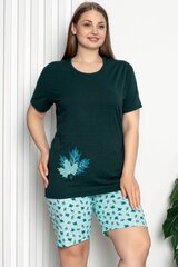 женская пижама ulr262 - зеленая 124571-7 цена и информация | Женские пижамы, ночнушки | 220.lv