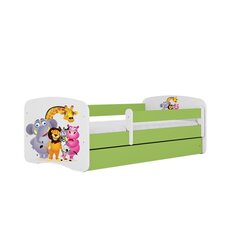 Зеленая кровать babydreams без ящика, с матрасом 180/80 цена и информация | Детские кровати | 220.lv