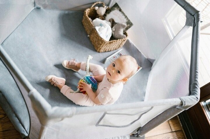 Saliekama bērnu manēža Kidwell Fanko, grey, 120x120 cm cena un informācija | Manēžas | 220.lv