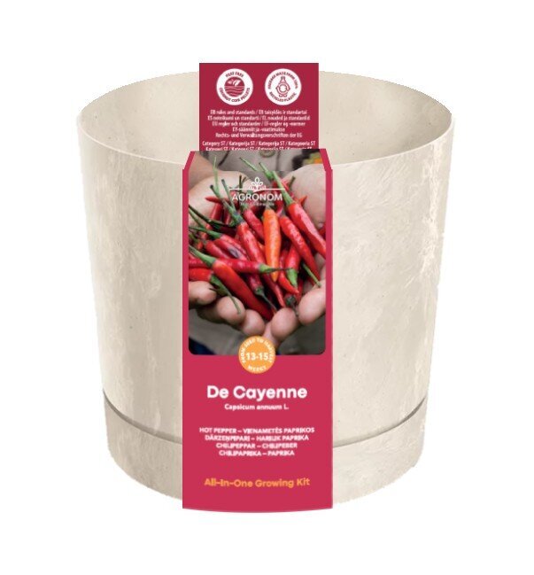 Audzēšanas komplekts Paprika De Cayenne cena un informācija | Dārzeņu, ogu sēklas | 220.lv