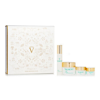 Valmont Prime 24 Hour Gold Renewing Set: mitrinošs sejas krēms, 50 ml + sejas serums, 15 ml + sejas maska, 15 ml + acu zonas krēms, 5 ml cena un informācija | Sejas krēmi | 220.lv