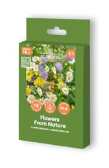 Puķu un zāļu sēklu maisījums Flowers From Nature цена и информация | Семена для газона | 220.lv