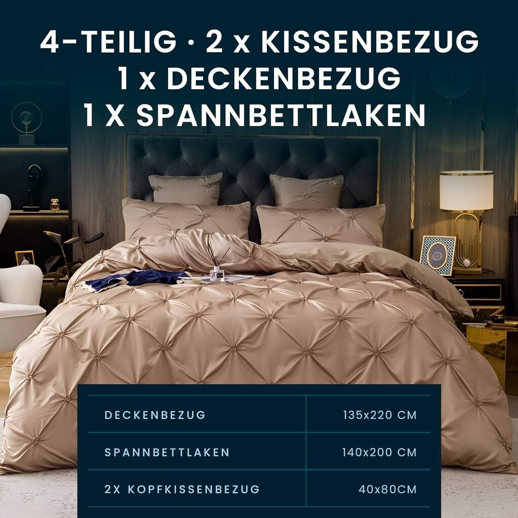 Pierre Mond Sleepy gultas veļas komplekts 4 gabali brūns цена и информация | Gultas veļas komplekti | 220.lv