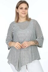 Полосатая асимметричная блузка из вискозы Z407-44/46 цена и информация | Женские блузки, рубашки | 220.lv
