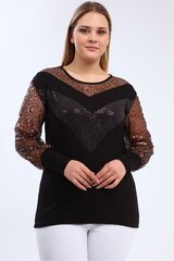 Blūze sievietēm F2376, melna цена и информация | Женские блузки, рубашки | 220.lv