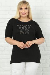 T-krekls sievietēm S971-44, melns cena un informācija | Blūzes, sieviešu krekli | 220.lv