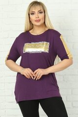 Стильная фиолетовая блузка с золотыми вставками S966-VI-46 цена и информация | Женские блузки, рубашки | 220.lv