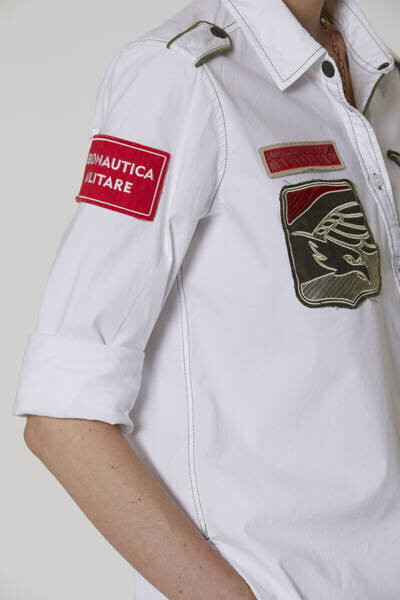 Krekls sievietēm Aeronautica Militare 51444, balts цена и информация | Blūzes, sieviešu krekli | 220.lv