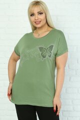Зеленая блузка с короткими рукавами S969-HA-44 цена и информация | Женские блузки, рубашки | 220.lv