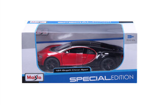 Modelis kompozytowy Bugatti Chiron sporta czarno-czerwony cena un informācija | Kolekcionējamie modeļi | 220.lv