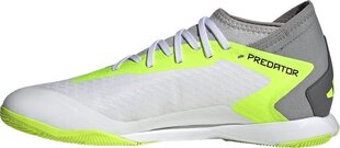 Futbola apavi Adidas Predator Accuracy.3 IN, 46 2/3. izmērs, balti/zaļi cena un informācija | Futbola apavi | 220.lv