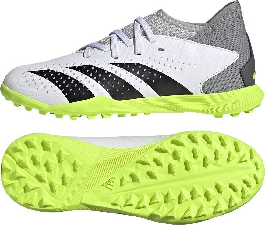 Futbola apavi bērniem Adidas Predator Accuracy.3 TF Jr, 38. izmērs, pelēki/zaļi cena un informācija | Futbola apavi | 220.lv