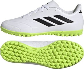 Футбольные бутсы Adidas Copa Pure.4 TF, размер 45 1/3, белого/зеленого цвета цена и информация | Футбольные ботинки | 220.lv