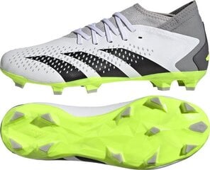 Futbola apavi Adidas Predator Accuracy.3 FG, 42 2/3. izmērs, pelēki/zaļi cena un informācija | Futbola apavi | 220.lv