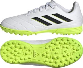 Futbola apavi bērniem Adidas Copa Pure.3 TF Jr, 38 2/3. izmērs, balti/zaļi cena un informācija | Futbola apavi | 220.lv