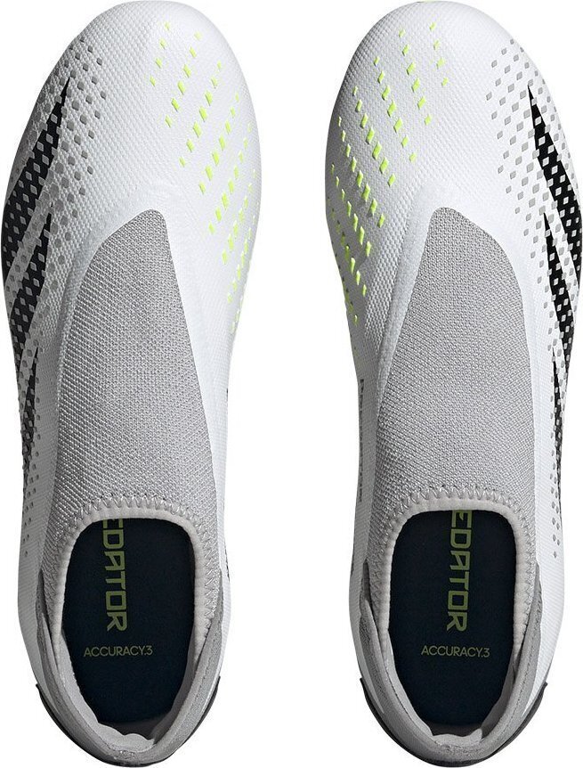 Futbola apavi Adidas Predator Accuracy.3 LL FG, 45 1/3. izmērs, pelēki/zaļi цена и информация | Futbola apavi | 220.lv