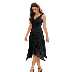 Длинное женское платье Meetjen, черное цена и информация | Платья | 220.lv