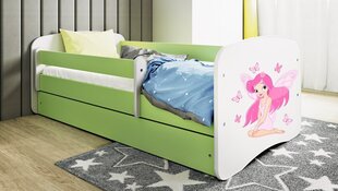 Zaļā gulta babydreams ar atvilktni, ar matraci 180/80 cena un informācija | Bērnu gultas | 220.lv