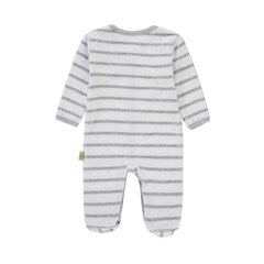 Пижама для младенцев с длинным рукавом, серо-белая полоска цена и информация | Пижамы, халаты для мальчиков | 220.lv