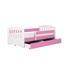 Bērnu gulta ar atvilktni un matraci Kocot Kids Classic 2, rozā cena un informācija | Bērnu gultas | 220.lv