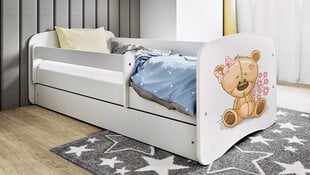 Balta babydreams gulta ar atvilktni, bez matrača 160/80 cena un informācija | Bērnu gultas | 220.lv