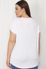 Легкая вискозная футболка с вырезом C751-48 цена и информация | Женские блузки, рубашки | 220.lv