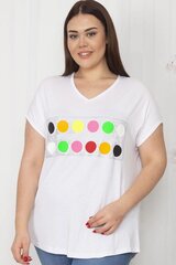Легкая вискозная футболка с вырезом C751-48 цена и информация | Женские блузки, рубашки | 220.lv