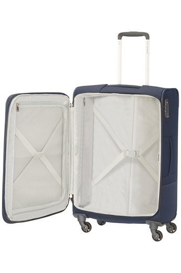 Paplašināms koferis Samsonite Base Boost, 66 cm, zils cena un informācija | Koferi, ceļojumu somas | 220.lv