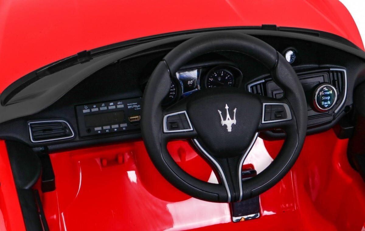 Vienvietīgs elektromobilis bērniem Maserati Ghibli, sarkans cena un informācija | Bērnu elektroauto | 220.lv