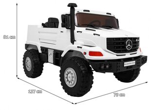 Divvietīgs elektromobilis bērniem Mercedes-Benz Zetros, balts цена и информация | Электромобили для детей | 220.lv