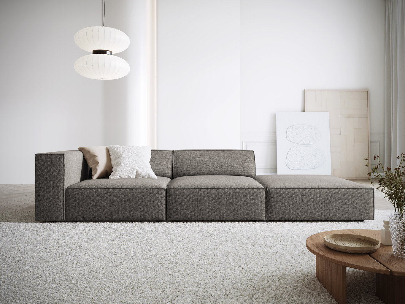 Labās puses dīvāns Cosmopolitan Design Arendal, pelēks цена и информация | Dīvāni | 220.lv