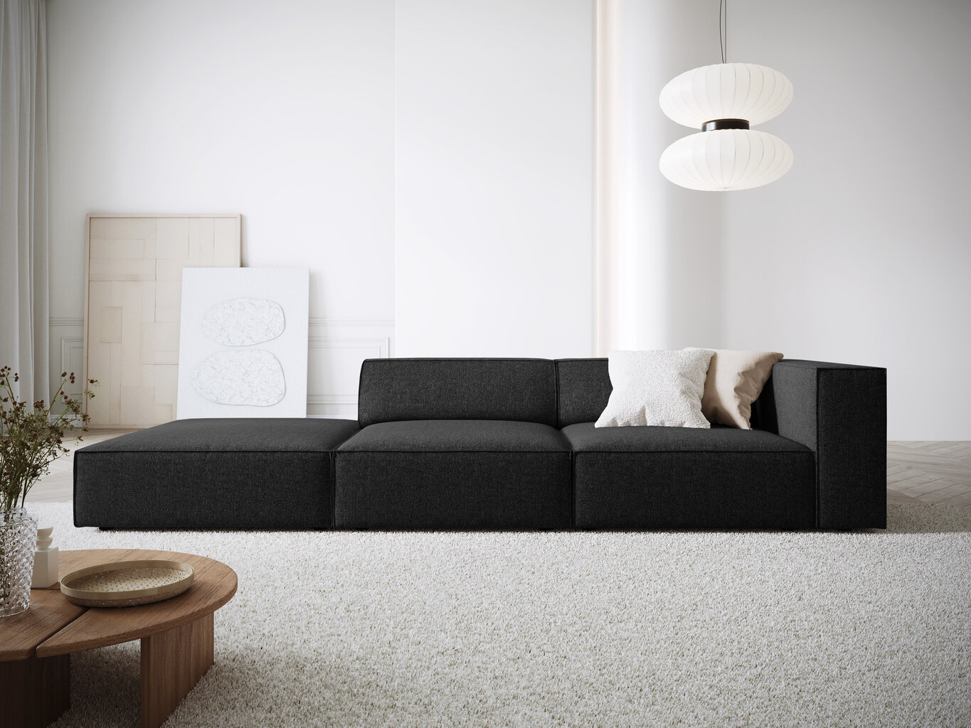 Kreisās puses dīvāns Cosmopolitan Design Arendal, melns цена и информация | Dīvāni | 220.lv