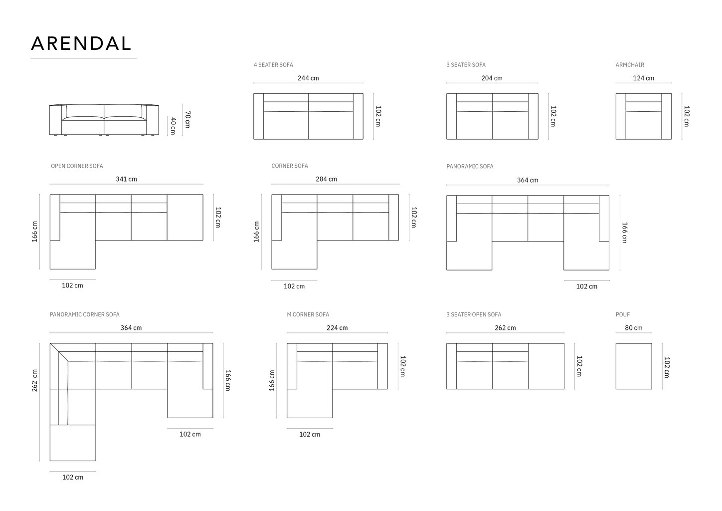 Kreisās puses dīvāns Cosmopolitan Design Arendal, pelēks цена и информация | Dīvāni | 220.lv