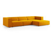 Stūra dīvānss Cosmopolitan Design Arendal 4, dzeltens cena un informācija | Stūra dīvāni | 220.lv