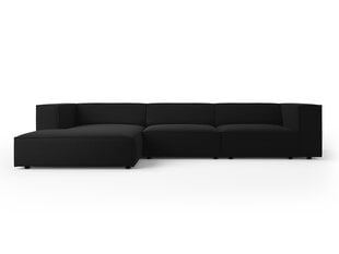 Stūra dīvāns Cosmopolitan Design Arendal 4, melns cena un informācija | Stūra dīvāni | 220.lv