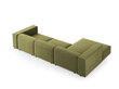 Stūra dīvānss Cosmopolitan Design Arendal 4, zaļš cena un informācija | Stūra dīvāni | 220.lv