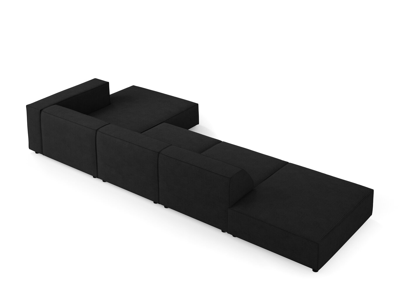 Mīkstais stūris Cosmopolitan Design Arendal 5, melns cena un informācija | Stūra dīvāni | 220.lv